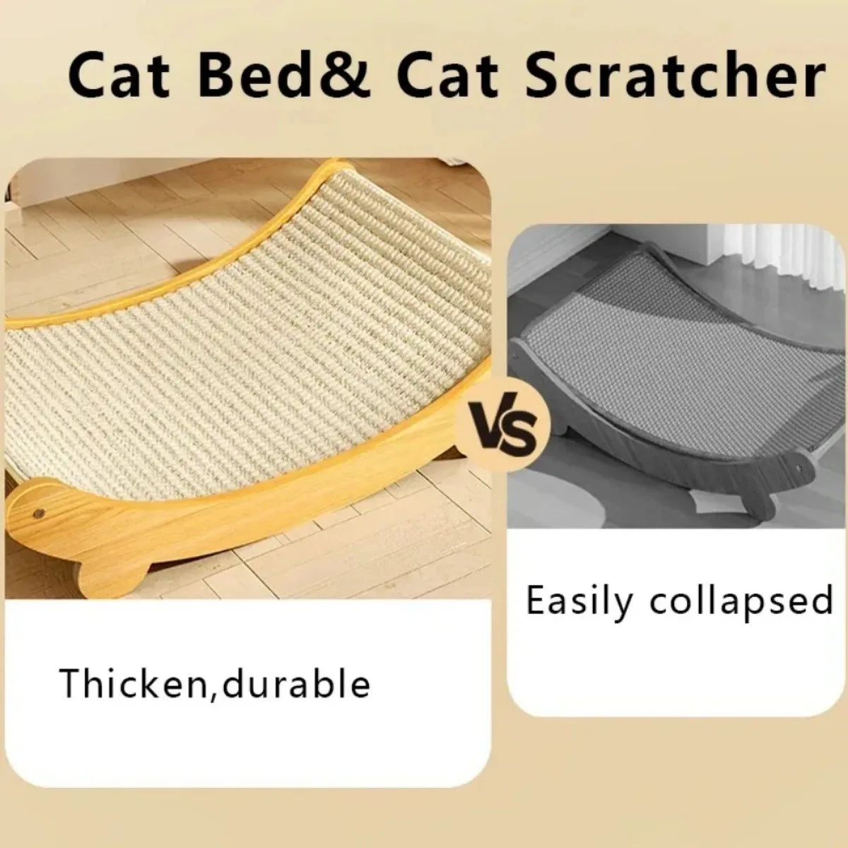 Wooden Cat Scratching Pads, Multifuction. Cats Sleeping Bed Detachable Wear-resistant Cat Scratch Board. Kitten Grinding Cats Toys