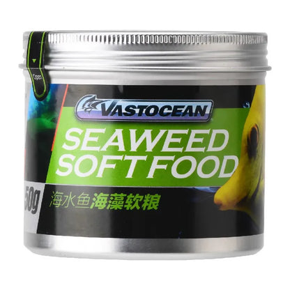 VASTOCEAN Marine Fish Food. Soft Slow-Sink Pellets. Coral Tank Safe Formula for Clownfish, Picky Eaters Ornamental Fish