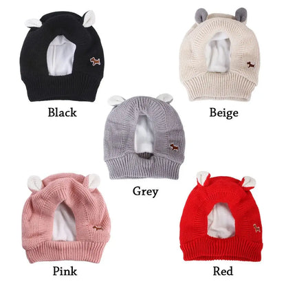 Quiet Dog Ear Muffs. Noise Protection. Pet Ear Covers. Knitted Hat. Anxiety Relief, Winter Warm Earmuffs For Medium Large Dogs. New