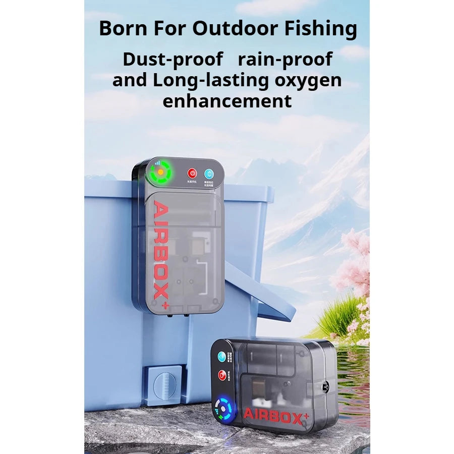 Aquarium Air Pump. Small Oxygen Pump, Lithium Battery, Magnetic Charging. Household, Outdoor. Waterproof & Portable. Silent