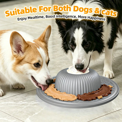 Pet Lick Silicone Mat for Dogs. Anti-Choking Puzzle Dog Food Bowls, Anti-Slip Interactive Training/Dog Feeder.