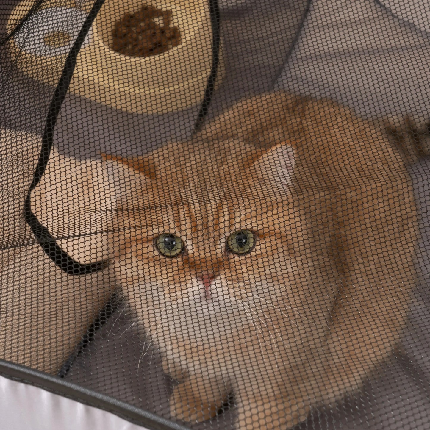 Square, Gray Cats and Dogs Delivery Room. Hard Oxford Cloth with a Play Tunnel. Foldable Pets Nest