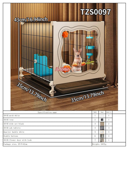 Rabbit Cage. Indoor Home Use with Toilet. Rabbit Villa, Small Dog, Kitten &  Guinea Pig Cage.