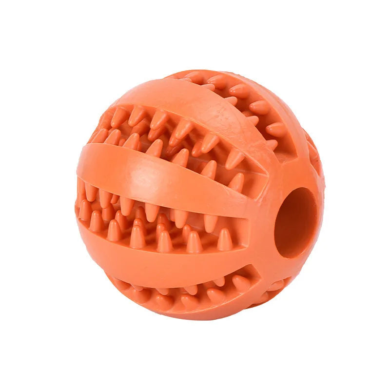 Pet Food and Treat Feeder. Dog Ball, Nontoxic, Bite Resistant Interactive Chew Toy. Teeth Cleaning Ball.