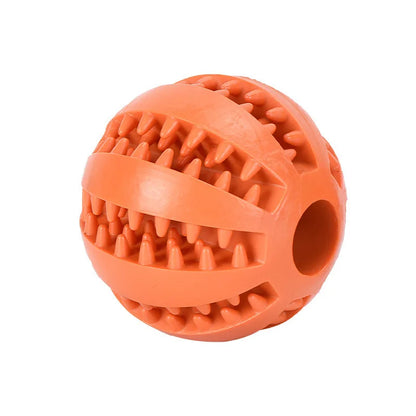 Pet Food and Treat Feeder. Dog Ball, Nontoxic, Bite Resistant Interactive Chew Toy. Teeth Cleaning Ball.