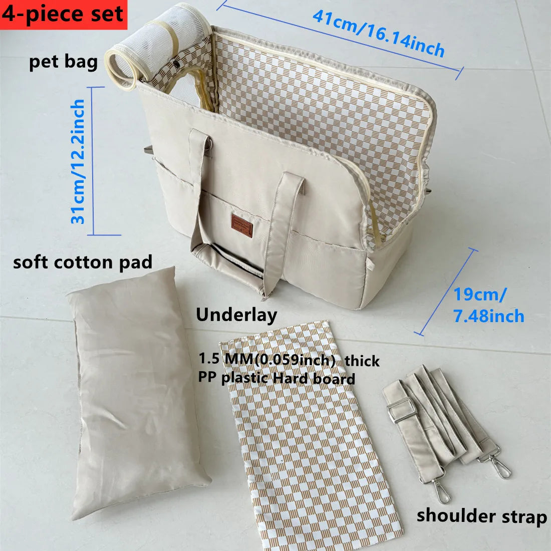 Small Dog Sling Carrier- Handheld shoulder bag. Car Seat Safe, Travel Dog Carrier Bag, Portable Carrier Bag
