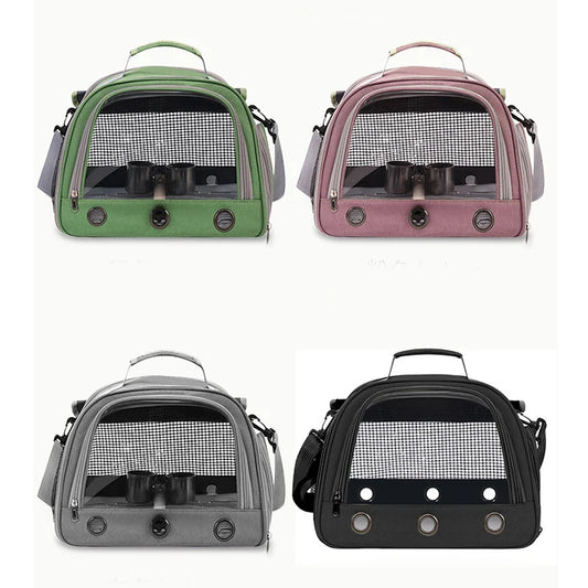 Pet Bird Carrier Bag. Outdoor, Portable, One Shoulder, Breathable Birdcage. Perch Platform, Parrot Cage Bird Supplies For Parakeet