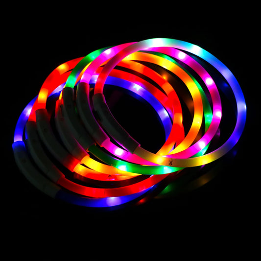 Dog Loss Prevention Led/Usb Dog Collar. Pet Accessories. Night Safety, Flashing Glow  Collar. Night Luminous Charge Collar