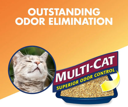 Natural Clumping Cat Litter for Odor Control, Multi-Cat Formula, 18 lb Bag