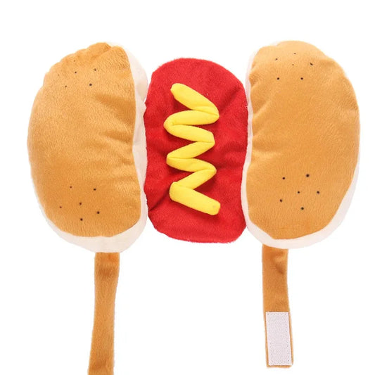 Funny Halloween Dog Costumes. Hot Dog Shaped Sausage. Adjustable Pet Apparel. Dog Party Costume Suit