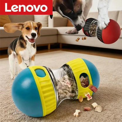Lenovo Pet Supplies. Slow-Feed Rolling Food-Dispensing Ball for Dog. Training Plastic Pet Toys Promoting Fun and Healthy Eating