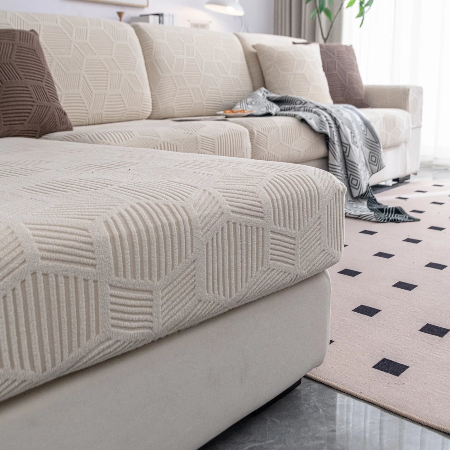 1Piece Universal Stretch Sofa Cover. Cushion Cover, For Living Room. Pet Friendly