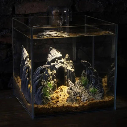 Resin Aquarium Decoration. For Fish Tanks. Simulated Canyon Ornament Acuario Rocks. Fish Decor 2pcs