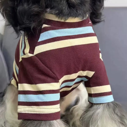 Dog Shirts. Striped T-Shirt, Summer Pet Clothes for Small Dogs, Breathable Soft Puppy Apparel and Cat Tee