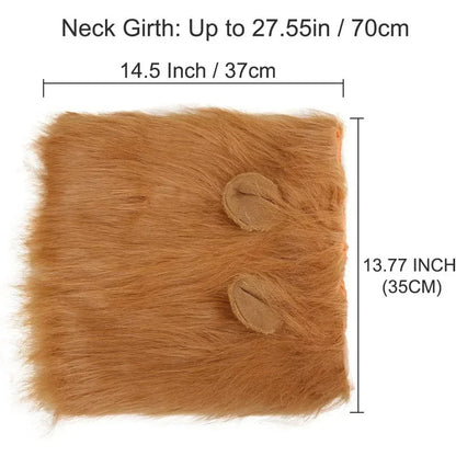 1pc Cute Pet Dog Cosplay Clothes. Lion Mane For Dogs. Costumes, Realistic Lion Wig For Medium to Large Dogs With Ears.
