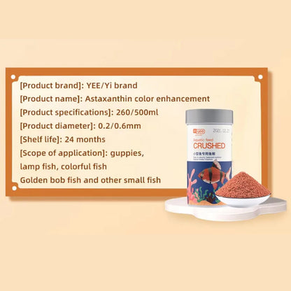 Small Fish Food, Color-enhancing and Immune-enhancing. High-protein Ornamental Fish Feed, Goldfish Particle