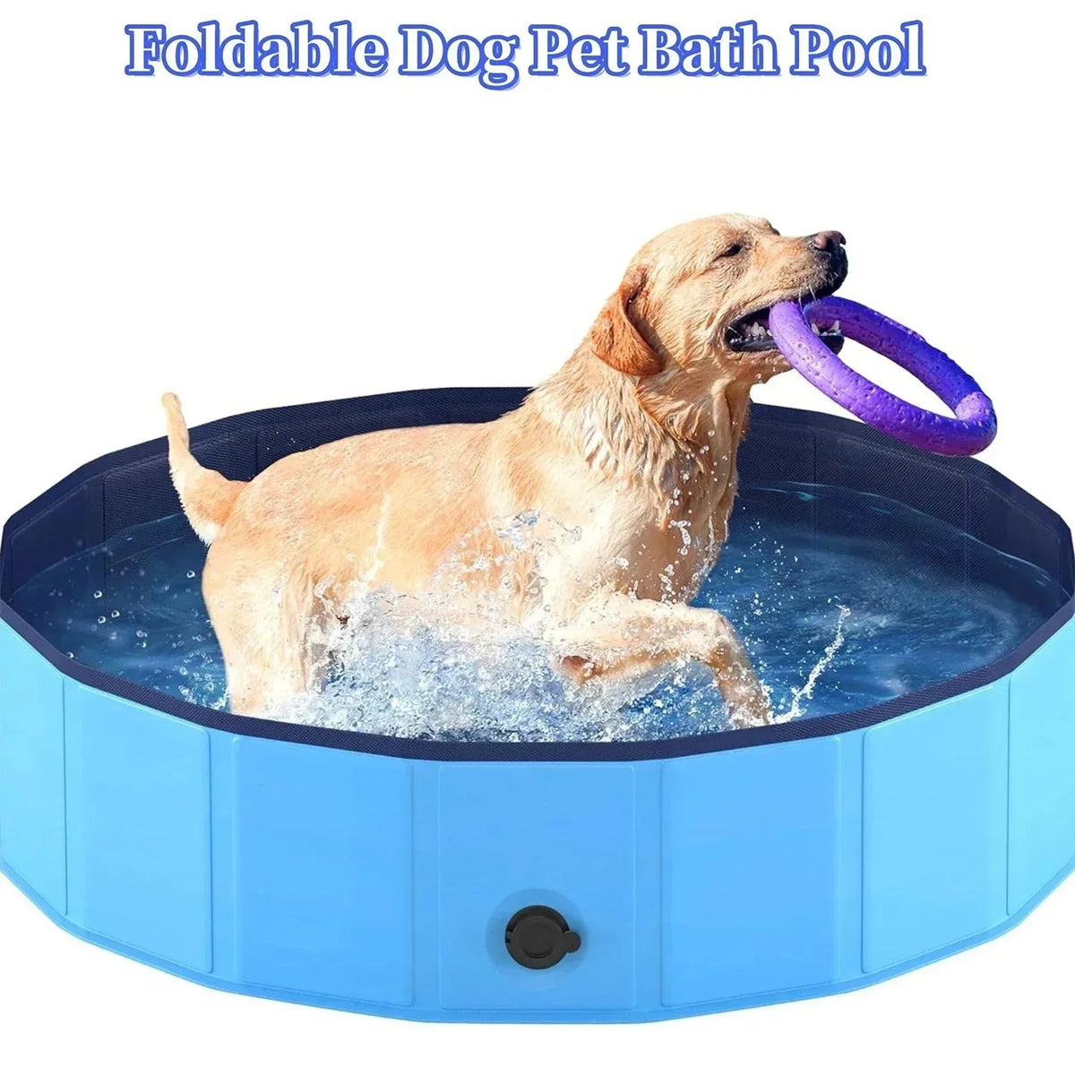 Pet Swimming Poo.l Bath Supplies. Foldable Large Dog Bath, Pet Pool. Dog &  Cat Bath.  Dog Swimming Pool Outdoor