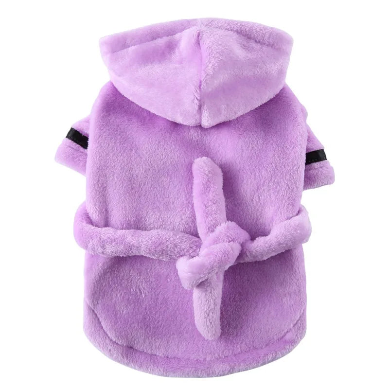 Pet Dog Bathrobe Dog Pajamas. Sleeping Clothes. Soft Pet Bath Drying Towel. Clothes for for Puppy/Dogs/Cats