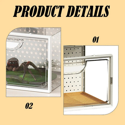 Reptile Terrarium. Breathable Habitat Case. Professional Reptile Breeding Box. Cage for Snake's & Spiders