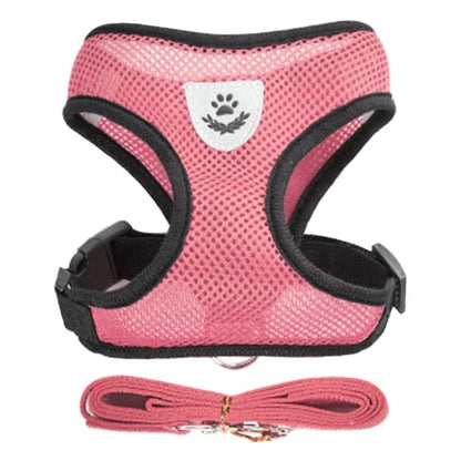 Cat Harness Vest. Walking Lead Leash For Puppies & Cats. Collar Polyester. Adjustable Mesh Harness For Small Medium Pets