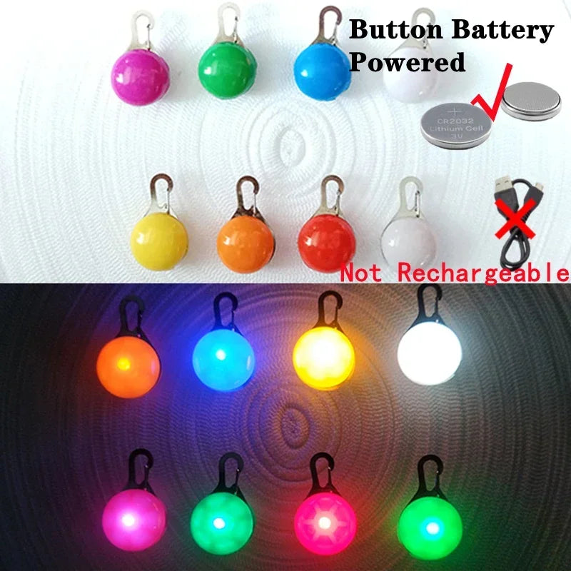 Usb Charging Glowing Collar With Pendant Detachable Luxury Led Light. For Small Dogs Cat Night Safety