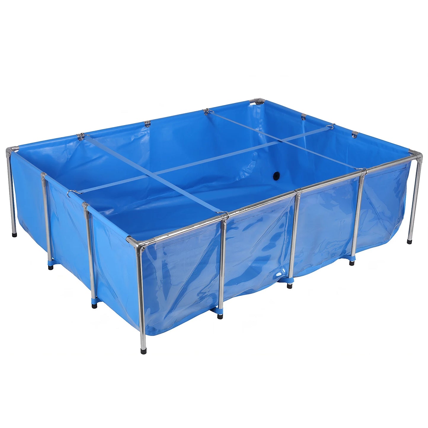 880Gallon Rectangular Goldfish Tank with Transparent Viewing Panel 400LBS Capacity with Drain Valve for Koi/Goldfish Breeding