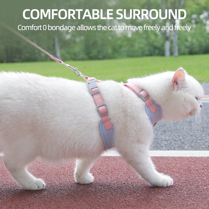 Cat/Puppy Outdoor Walking Supplies. Fashion Pet Harness and Leash Set for Small Dogs/Cats. Breathable, Durable Kitten Harnesses