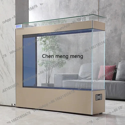 CC 45 Super White Glass Light. Luxury Fish Tank. Living Room. Large Rectangular