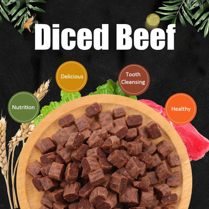 Dog Snacks. Beef Particles, Appetising, Digesting, Nutritious, Delicious Chewy Training Rewards for Adult Dogs & Puppies