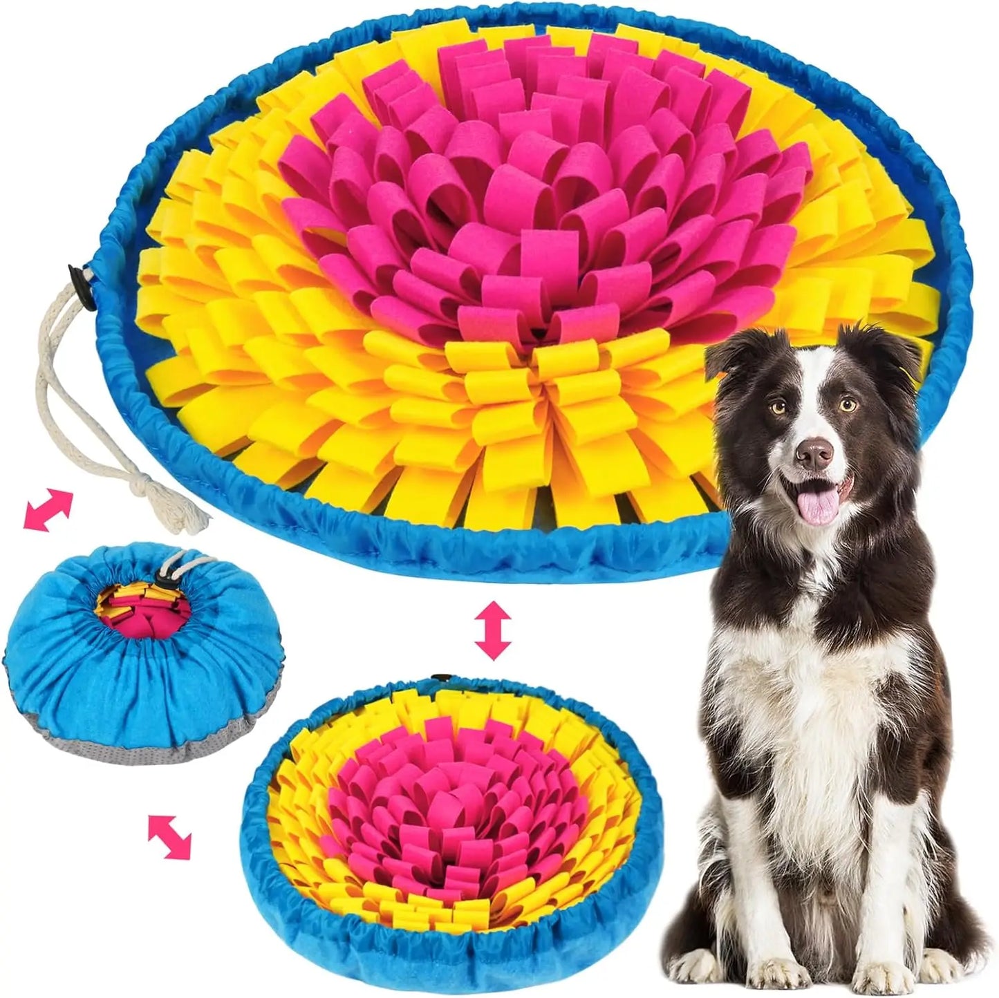 Pet Snuffle Mat for Dogs, Interactive Feed Game for Boredom, Encourages Natural Foraging Skills for Cats/Dogs Bowl