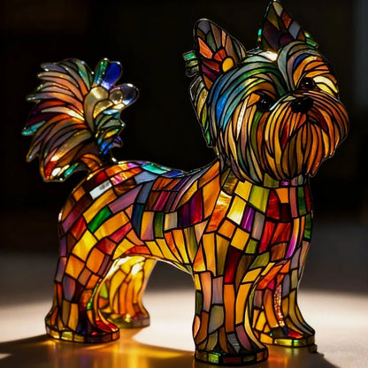 LED Night Light Glowing Dog. Series Artistic Animal Statue. French Bulldog, Labrador Retriever, Golden Retriever. Resin Ornaments