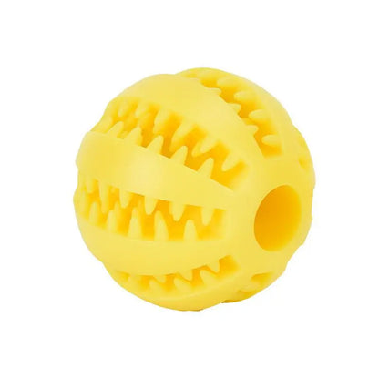 Pet Food and Treat Feeder. Dog Ball, Nontoxic, Bite Resistant Interactive Chew Toy. Teeth Cleaning Ball.