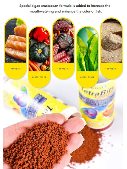 Special Granular Fish Feed, Colorful Angelfish, Natural Color Enhancing. Tropical Clownfish,Chameleon ,100ml/30g