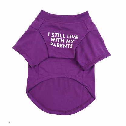 Printed Dog Shirts for Small/Medium Dogs, Cotton Breathable Pet Apparel. Puppy Shirt for Spring and Summer. French Bulldog Clothes