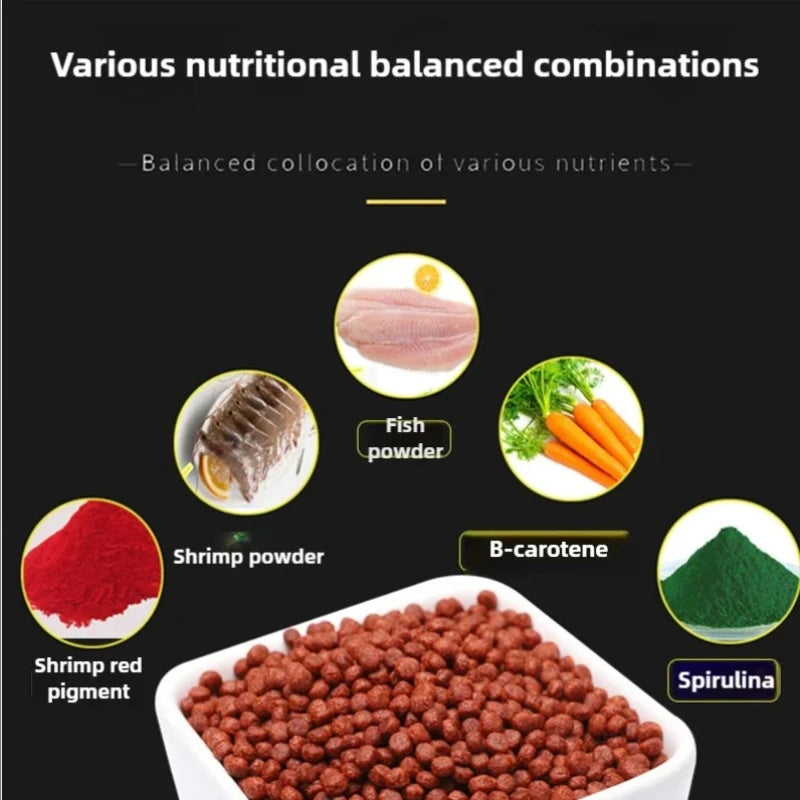 Arhat Fish Food. Adequate Amount Of Astaxanthin To Enhance Brightness. Nutritious