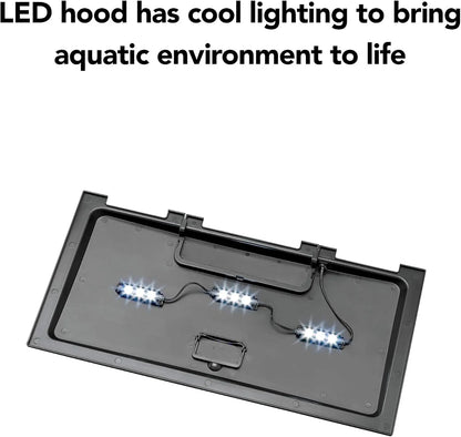 10 Gallon Fish Tank Starter Kit with LED Light, Filter, Heater & Accessories for Beginners