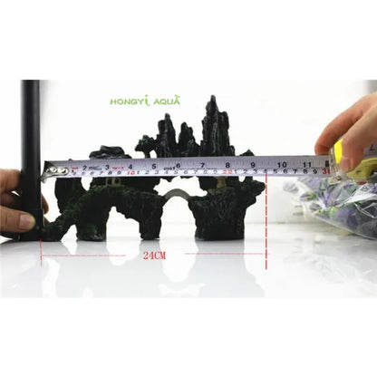 1 piece resin, large/small size, rockery stone fish tank landscaping. Aquarium hiding cave.