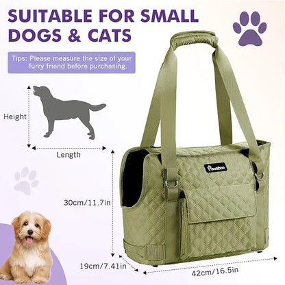 Pawaboo Dog Purse. Carrier for Small Dogs with Pocket. Lightweight Dogs and Puppies. Tote Bag Carrier. Dog Carriers. Soft Sided
