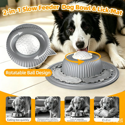 Pet Lick Silicone Mat for Dogs. Anti-Choking Puzzle Dog Food Bowls, Anti-Slip Interactive Training/Dog Feeder.