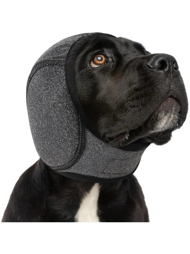 Waterproof Dog Ear Muffs for Swimming & Grooming - Noise Cancelling Calming Hood for Pet Anxiety Relief & Shock Prevention