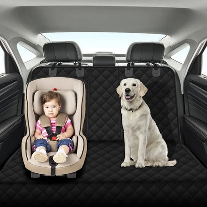 Car Dog Seat Cover for Back Seat. Waterproof Auto Rear Pet Seat Protector Mat. Nonslip Universal Safety Carrier For Traveling Dogs