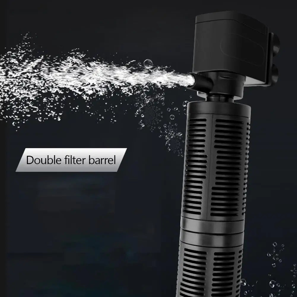 3 in 1 Mini Aquarium Filter. Silent Aquarium Air Pump.