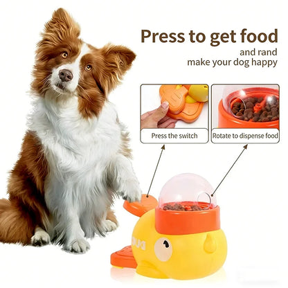Little Yellow Duck Treat Dispenser. Cat/Dog Toy. Self Play Boredom Relief. Interactive Launcher, IQ Training, Slow Feeder Puzzle Toys