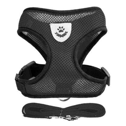 Cat Harness Vest. Walking Lead Leash For Puppies & Cats. Collar Polyester. Adjustable Mesh Harness For Small Medium Pets
