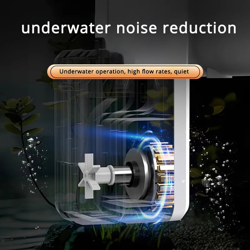 Smal/l Medium Aquarium Waterfall. Wall Mounted Filtration Filter. Adjustable Flow. Surface Skimmer. Fish Tank Waterfall Oxygenation