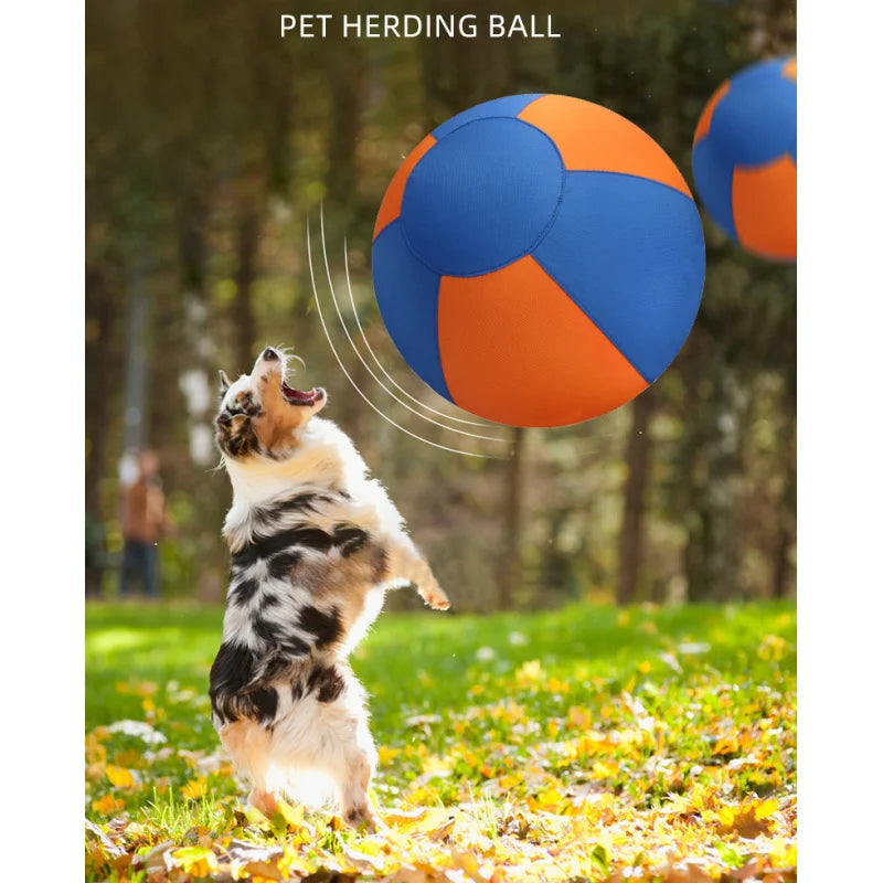 Pet outdoor dog toy, large fabric-covered interactive ball, self-entertainment, boredom-relief ball, inflatable training ball