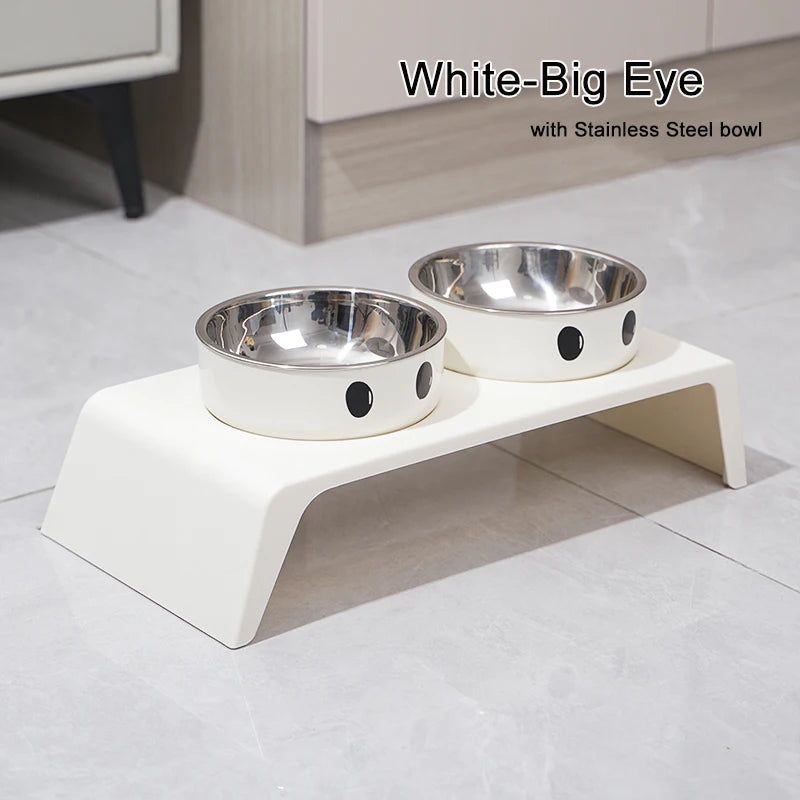 Elevated Dog Feeder Bowls. Raised Stand with Double Stainless Steel Food & Water Bowls For Small ,Medium & Large Dogs & Cats
