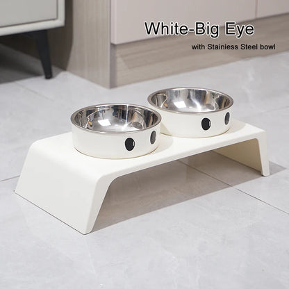 Elevated Dog Feeder Bowls. Raised Stand with Double Stainless Steel Food & Water Bowls For Small ,Medium & Large Dogs & Cats