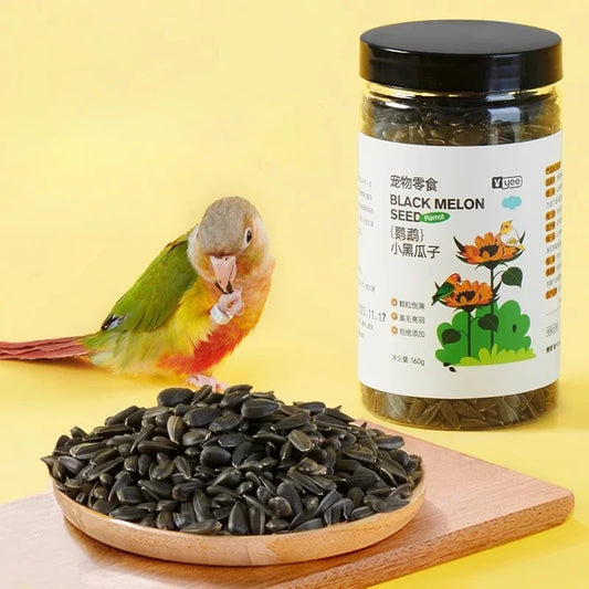 Parrot Melon Seeds. Tiger Feed Bird Food Snacks. Training Reward Food. Black Pearl Oil Sunflower/ Small Melon Seeds Bird Food