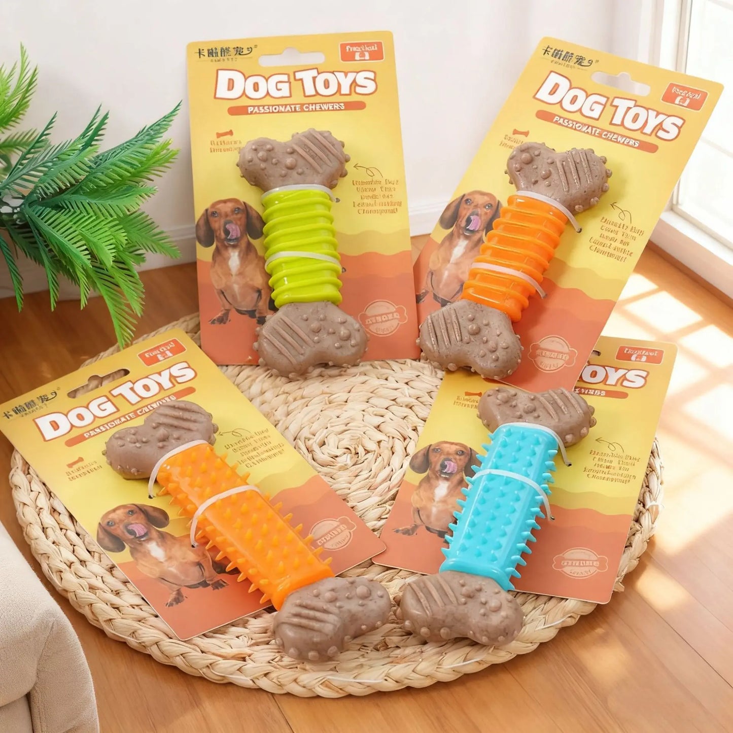 Pet Chew Toy for Entertainment. Bone-Shaped Chew Stick. Durable for Biting, Suitable for Small, Medium and Large Dogs.